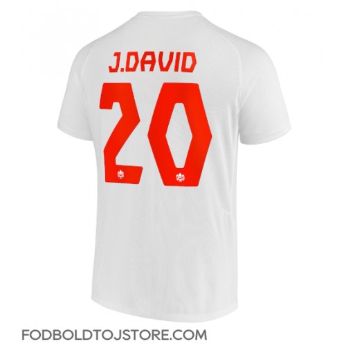Canada Jonathan David #20 Udebanetrøje VM 2022 Kortærmet